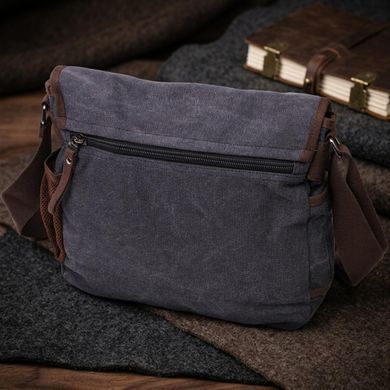 Сумка через плече для ноутбука 13" із щільного текстилю Vintage 22200 Чорний