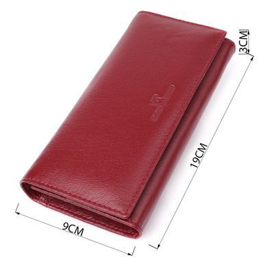 Элегантный кошелек у два сложения из натуральной кожи ST Leather 23065 Бордовый