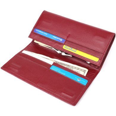 Элегантный кошелек у два сложения из натуральной кожи ST Leather 23065 Бордовый