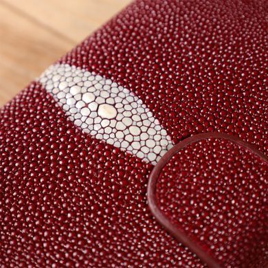 Кошелек женский STINGRAY LEATHER 18092 из натуральной кожи морского ската Бордовый