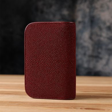 Кошелек женский STINGRAY LEATHER 18092 из натуральной кожи морского ската Бордовый