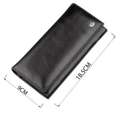 Практичний жіночий гаманець на магнітах ST Leather 18870 Чорний