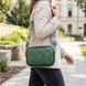 Цікава шкіряна сумка з плетіннями для стильних жінок Vintage 22410 Зелена
