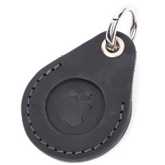 Кожаный брелок-держатель для Apple AirTag из натуральной кожи GRANDE PELLE 11614 Черный