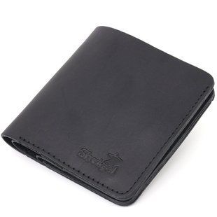 Матове чоловіче портмоне з натуральної шкіри Shvigel 16600 Чорний