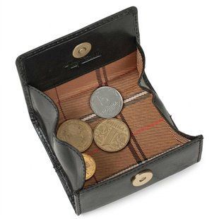Женская монетница Tony Perotti из натуральной кожи Italico 1445L nero (90402) Черная