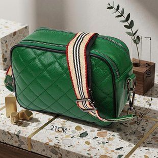 Жіноча шкіряна сумка крос боді для міста та щоденного використання Vintage 22113 Зелена