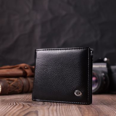Чоловіче шкіряне портмоне із затискачем ST Leather 22485 Чорний