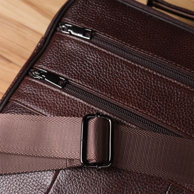 Чоловіча сумка з ручкою для перенесення в руці з натуральної шкіри Vintage 23024 Коричневий