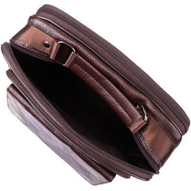 Чоловіча сумка з ручкою для перенесення в руці з натуральної шкіри Vintage 23024 Коричневий