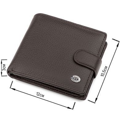 Чоловічий гаманець ST Leather 18347 (ST153) функціональний Коричневий