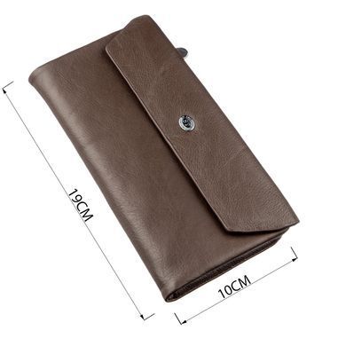 Практичний жіночий гаманець-клатч ST Leather 18841 Коричневий