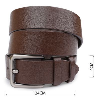 Стильний ремінь з натуральної шкіри Vintage 20736 Коричневий