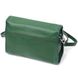Компактная женская кожаная сумка с полукруглым клапаном Vintage 22260 Зеленая