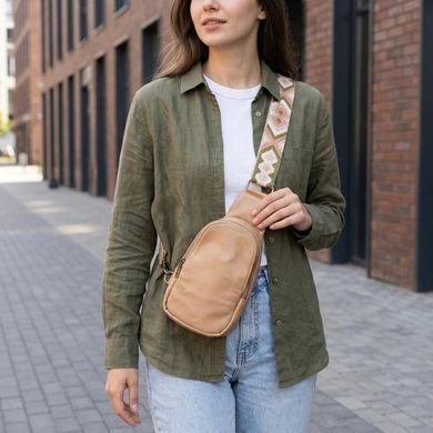 Сумка через плече для жінок з екошкіри Vintage 22790 Світло-коричневий