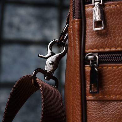 Чоловіча сумка з ручкою для перенесення в руці з натуральної шкіри Vintage 23025 Світло-коричневий