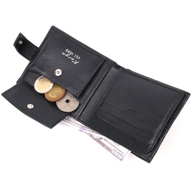 Зручний чоловічий гаманець із зернистої шкіри KARYA 21037 Чорний