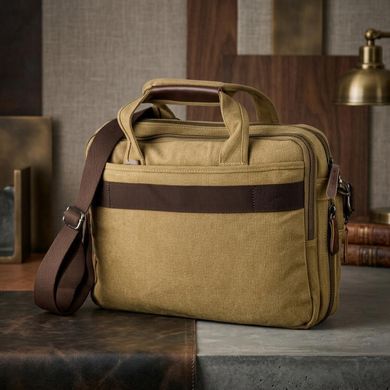 Сумка текстильна для ноутбука на два відділення Vintage 20181 Хакі