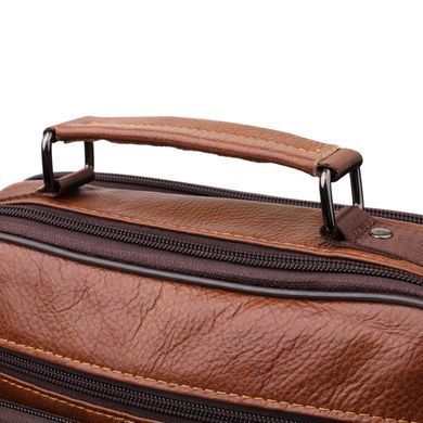 Чоловіча сумка з ручкою для перенесення в руці з натуральної шкіри Vintage 23025 Світло-коричневий