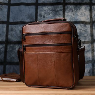 Чоловіча сумка з ручкою для перенесення в руці з натуральної шкіри Vintage 23025 Світло-коричневий