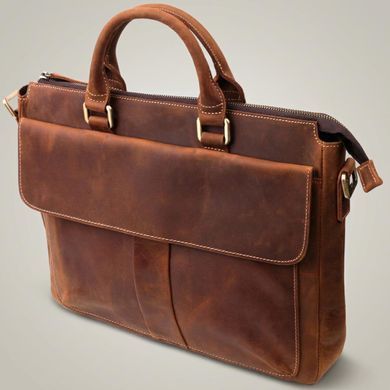 Кожаный портфель для ноутбука работы и документов Vintage 14066 Коричневый