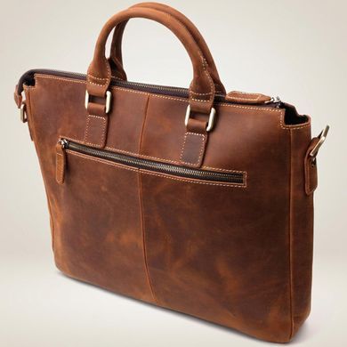 Кожаный портфель для ноутбука работы и документов Vintage 14066 Коричневый