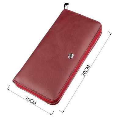 Універсальний жіночий клатч на блискавки ST Leather 18865 Червоний
