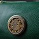 Женская сумка с оригинальным украшением из натуральной кожи Vintage 22261 Зеленая