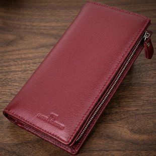 Современный кошелек-клатч для стильных женщин из натуральной кожи ST Leather 22534 Бордовый