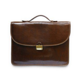 Деловой портфель из гладкой глянцевой натуральной кожи Tony Perotti 20919_1 (8091 cognac) Коньячный