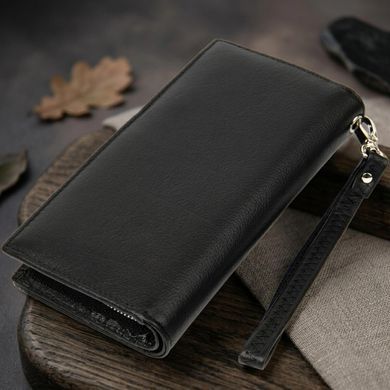 Практичный кожаный кошелек-клатч ST Leather&nbsp;19371 Черный