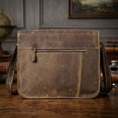 Сумка чоловіча з ефектом старовини Vintage 14697 Коричнева