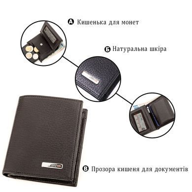 Гаманець чоловічий KARYA 17229 шкіряний Чорний