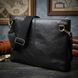 Шкіряна чоловіча сумка для ноутбука GRANDE PELLE 11437 Чорний