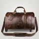 Кожаная дорожная сумка на колесах для путешествий и командировок Vintage 14254 Коричневая